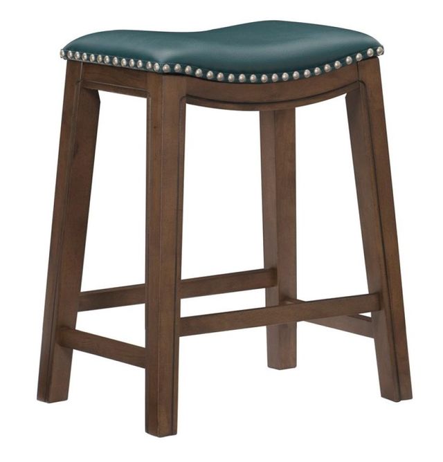 Mazin Furniture Green 24" Upholstered Counter Stool-0