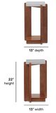 Flexsteel® Lincoln White Accent Table with Walnut Base-2
