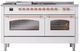 Ilve® Nostalgie II Series 60" White Pro Style Dual Fuel Range-1