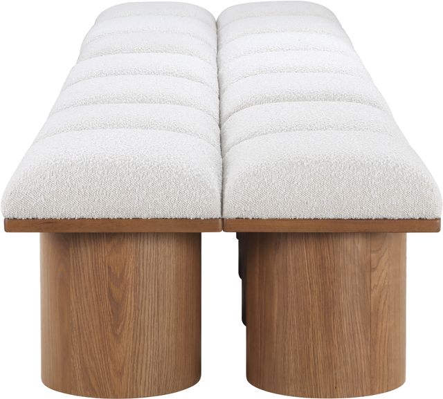 Meridian Furniture Pavilion 14-Piece Cream/Walnut 109" Modular Bench Set-2