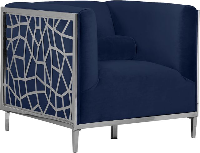 Meridian Furniture Opal Navy Velvet Chair-0