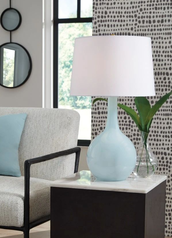 Signature Design by Ashley® Rylanton Aqua Table Lamp-3