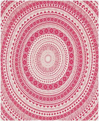 Surya Ekena Bright Pink 50"x60" Throw Blanket-3