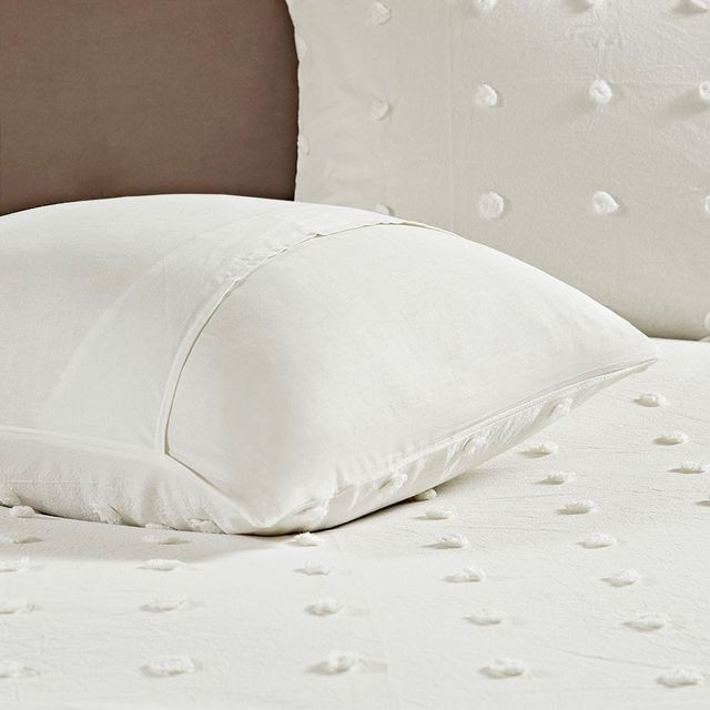 Olliix by Urban Habitat Ivory Full/Queen Brooklyn Cotton Jacquard Comforter Set-4