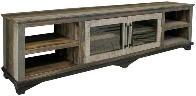 International Furniture Direct Loft Brown Brown/Gray 93" TV Stand
