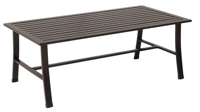 Sunset West La Jolla Espresso Metal Outdoor Coffee Table-0