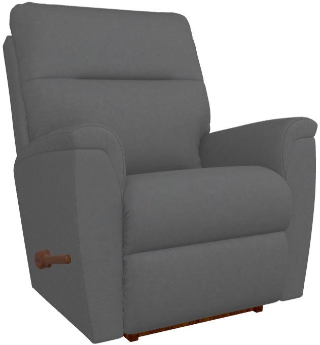 La-Z-Boy® Norton Blue Grey Leather Manual Rocking Recliner-0