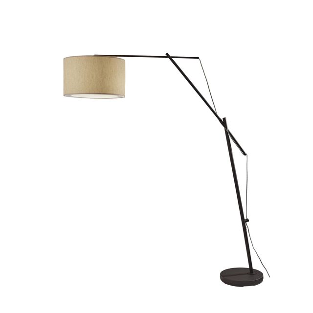 Adesso® Broome Rough Matte Black Arc Lamp-0