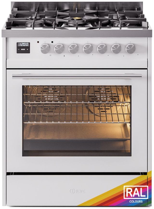 Ilve® Professional Plus II Series 30" Custom RAL Colors Pro Style Dual Fuel Range-0
