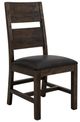 International Furniture Direct Dark Teak Stained Dark Side Chair-0