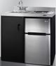 Summit® 36" Black and Stainless Steel All-In-One Kitchenette-2