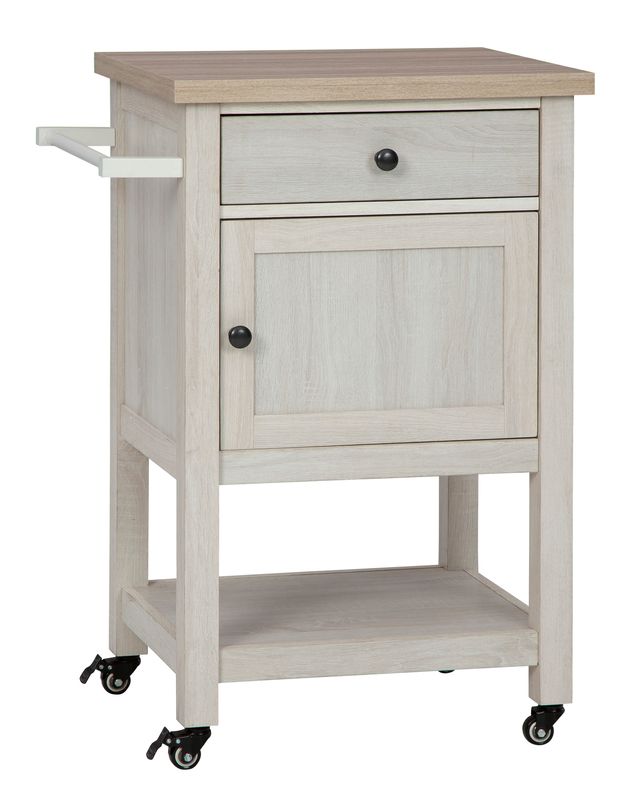 Signature Design by Ashley® Boderidge Antique White Bar Cart-1