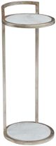 Bassett Mirror Surrey White Scatter Table with Silver Leaf Base-0