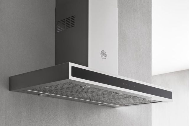 Bertazzoni 48" Stainless Steel Glass Front Wall Mounted Range Hood-4