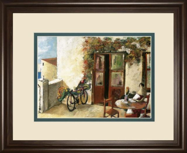 Classy Art Beige/Brown Perro Y Biciceleta by Lourengo, D. Wall Art-1