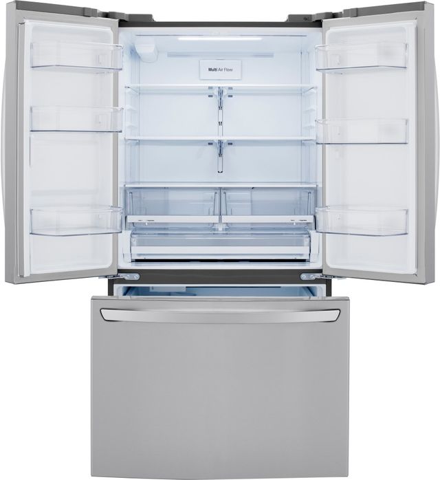 LG 23" Cu. Ft. PrintProof™ Stainless Steel French Door Refrigerator-2