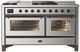 Ilve® Majestic III 60" Stainless Steel Pro Style Dual Fuel Liquid Propane Range with French Top and Burnished Trim-0