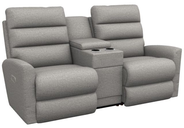 La-Z-Boy® Liam Twilight Power Wall Reclining Loveseat with Console and Headrest-0