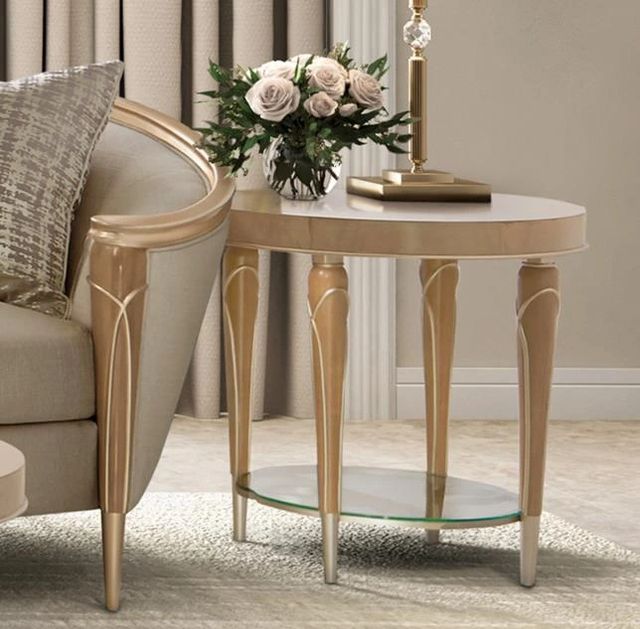 Michael Amini® Villa Cherie Caramel End Table-1