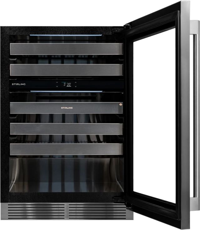Stirling 24" 5.3 Cu. Ft. Stainless Steel Wine Cooler-1