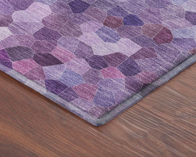 Dalyn™ Rug Company Kaleidoscope KL1 Plum 5'x8' Area Rug-4