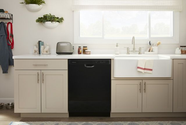 Amana® 24" Black Front Control Built In Dishwasher with Midnight Interior-8