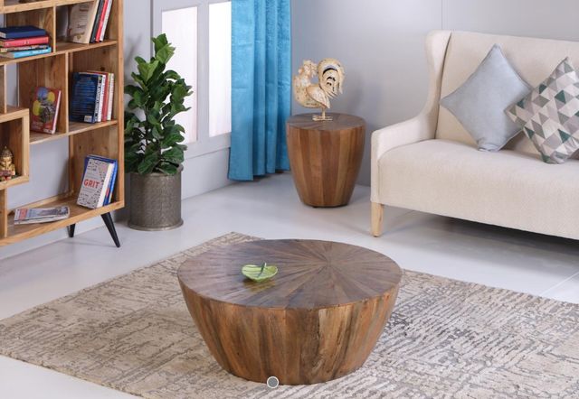 Jaipur Furniture Cayley Brown Round Coffee Table-0