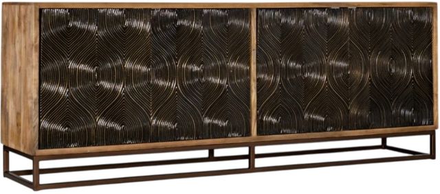 Hooker® Furniture Commerce and Market Dark Swirl/Medium Natural  Entertainment Console-0