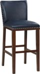 Steve Silver Co. Tiffany Espresso/Navy Upholstered Bar Stool-0