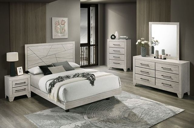 Furniture of America® Dubuque Light Gray King Panel Bed-1