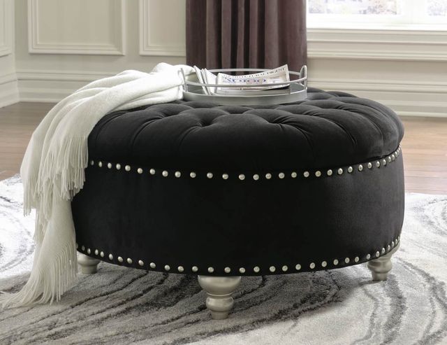 Signature Design by Ashley® Harriotte Black Oversized Accent Ottoman-2