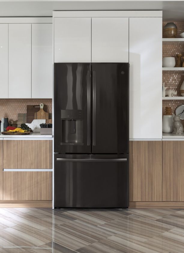 GE Profile™ 36" 27.8 Cu. Ft. Black Stainless Steel French Door Refrigerator-1