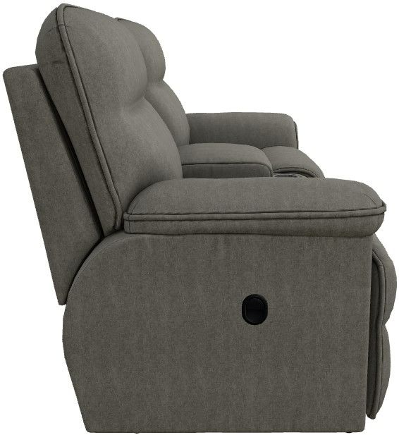La-Z-Boy® Jay Flannel Manual Reclining Loveseat with Console-2