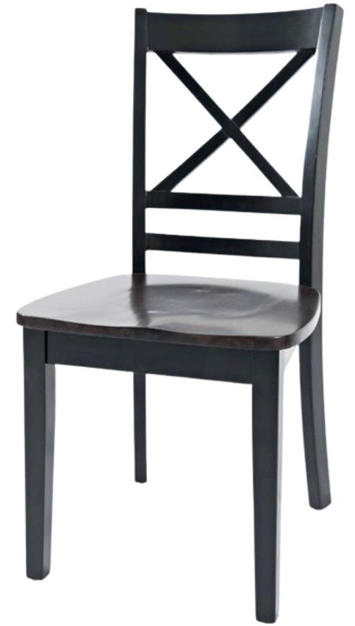 Jofran Inc. Asbury Park Autumn Brown/Black X Back Chair-2