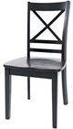 Jofran Inc. Asbury Park Autumn Brown/Black X Back Chair-2