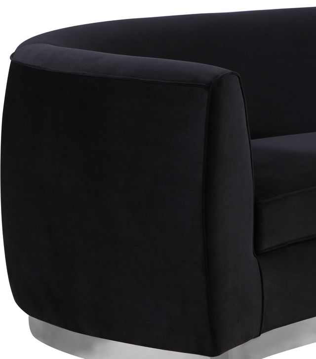 Meridian Furniture Julian Black/Chrome Velvet Sofa-2