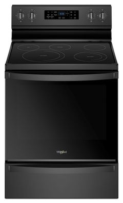 Whirlpool® 30" Black Freestanding Electric Range