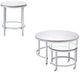 Bassett Mirror Jadyn White End Table with Silver Base-3