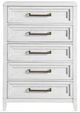 Coaster® Marielle 5-Piece Distressed White Queen Panel Bedroom Set-1