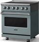 Viking® 5 Series 30" Novembery Sky Pro Style Induction Range with Polished Chrome Trim-3
