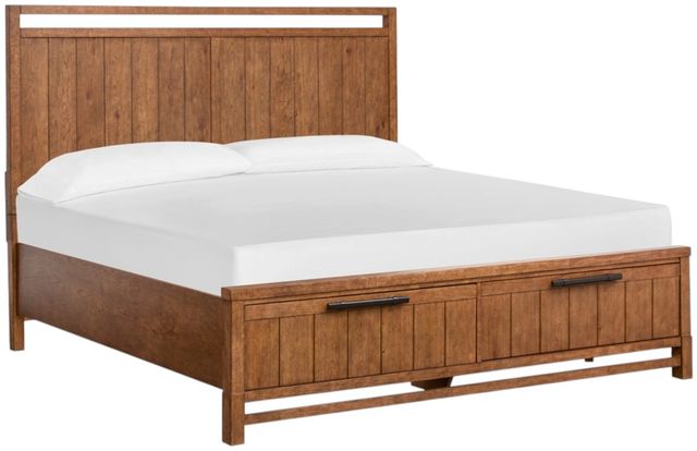 Magnussen Home® Conway Honey Wheat King Panel Storage Bed-0