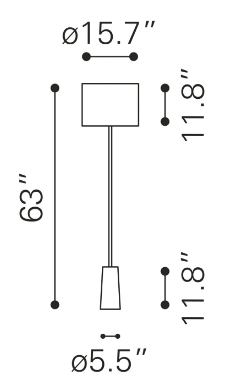 Zuo® Modern Titan White/Gold Floor Lamp-3