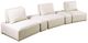 Furniture of America® Stavanger Beige Curved 3-Seater with Ottoman-0