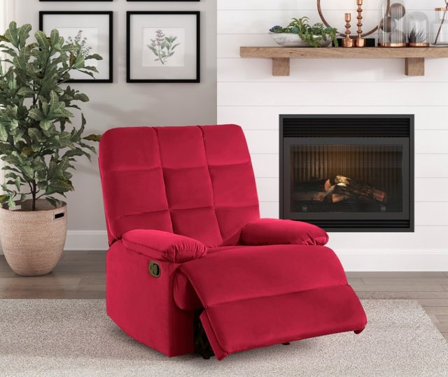 Homelegance® Colin Red Reclining Chair-1