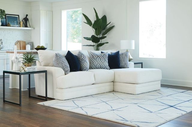 Jackson Furniture Polaris 2-Piece Off-White Right-Arm Facing Loveseat Sectional and Chaise-1