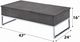 ACME Furniture Iban Gray Oak Coffee Table with Chrome Base-3