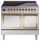 Ilve® Nostalgie II Noblesse 40'' Stainless Steel Pro Style Induction Range with Brass Trim-0
