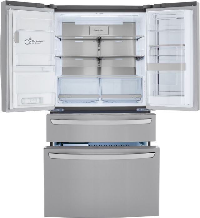 LG 36" 22.5 Cu. Ft. PrintProof™ Stainless Steel Counter Depth French Door Refrigerator with CraftIce™-1