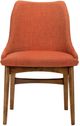 Armen Living Azalea 2-Piece Orange/Walnut Dining Side Chair Set-3