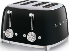 Smeg 50's Retro Style Black 4x4 Slice Toaster
